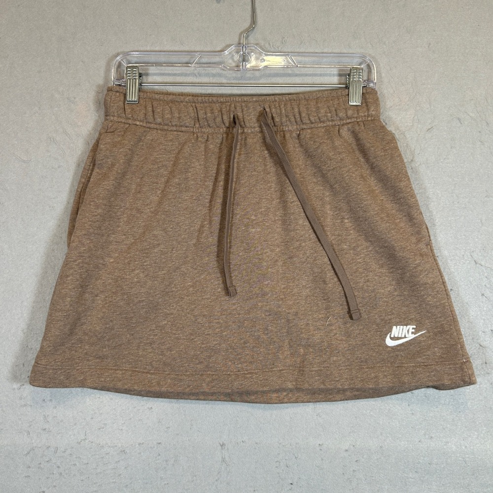 Nike Skirt Women Small Fleece Brown Mini Tennis Running Workout Sportswear